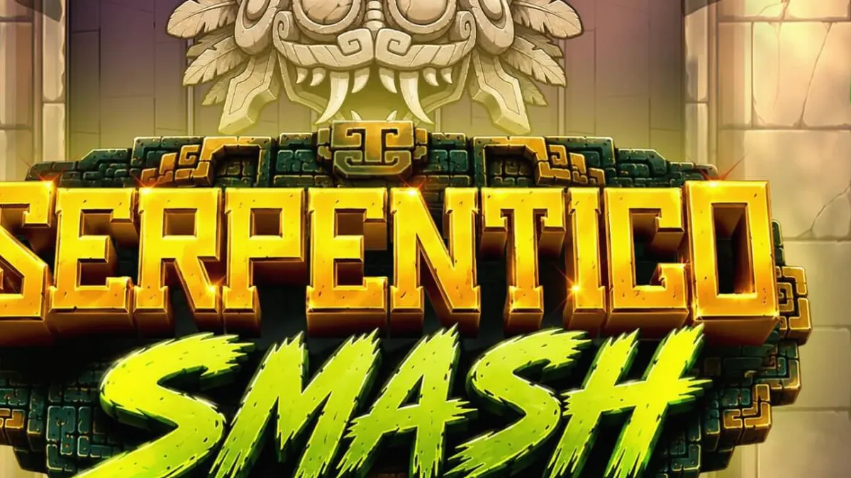 Visual vibrante e detalhado do slot Serpentico Smash com tema asteca